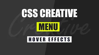 CSS Creative Menu Hover Effects Html CSS Hover Effects Tutorial