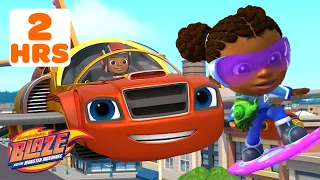 Spaceship Blaze Flies Through Air Space w Star Trek Scouts Blaze and the Monster Machines