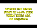 Apache CPU usage stays at 100 even when there are no requests