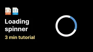 How to create animated circle loading spinner in HTML CSS