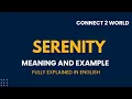 What Does Serenity Means Meanings And Definitions With Serenity in ENGLISH