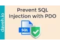 Avoid SQL injection attacks in PHP using PDO