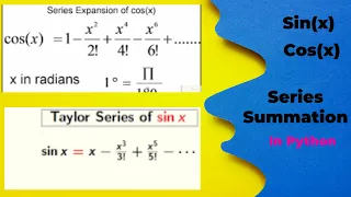 How to find series summation Sin x Cox in Python