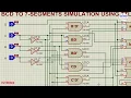 STE BCD to 7-Segment simulation using TTL CMOS logic gates