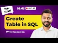 Lec-61 Create table in SQL with execution SQL for Beginners Oracle LIVE