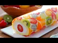 Beautiful Fruit Jelly Roll cake Cup measure