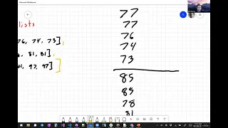4 Accessing 2d lists using nested for loops