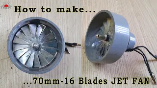 Download How to make EDF 70mm 16 Blades 4S DUCTED FAN from PVC Pipe MP3