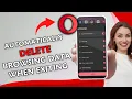 How to Automatically Delete Browsing Data When Exiting Opera Mini 2025