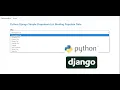 Python Django Simple Dropdown List Binding Populate Data