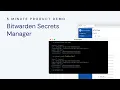 Bitwarden Secrets Manager 5 minute product demo