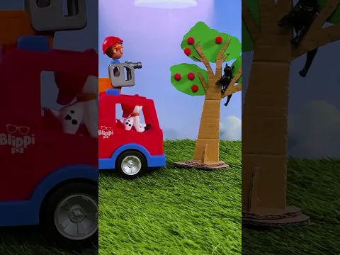 Blippi bombero rescata a un gatito 🧑‍🚒🐱 #Blippi #Bombero
