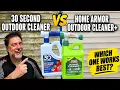 How to clean the green stuff off my siding 30 SECONDS Cleaner vs Home Armor Outdoor Cleaner
