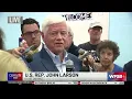 John Larson speaks to supporters after projected loss in primary