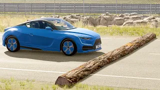 Mobil vs Fallen Tree #20 - BeamNG Drive