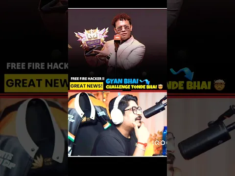 GYANGAMING CHALLENGE @TondeGamer FREE FIRE HACKER BAN REALITY #shorts #gyangaming #tondegamer #viral