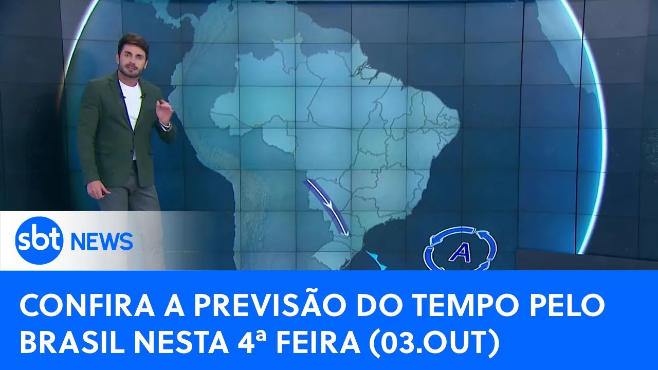 Previsão: novo ciclone leva chuva e ventos fortes ao Sul e Sudeste | #SBTNewsnaTV (04/10/23)
