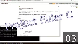 Project Euler in C Largest Prime Factor