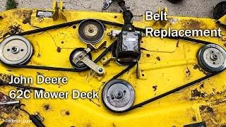John Deere Mowing Deck Replacement Belt routing path Model 62 C for X700 series tractors
