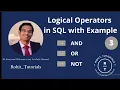 Logical Operators in SQL with Example SQL Logical Operators AND OR NOT Operators in SQL