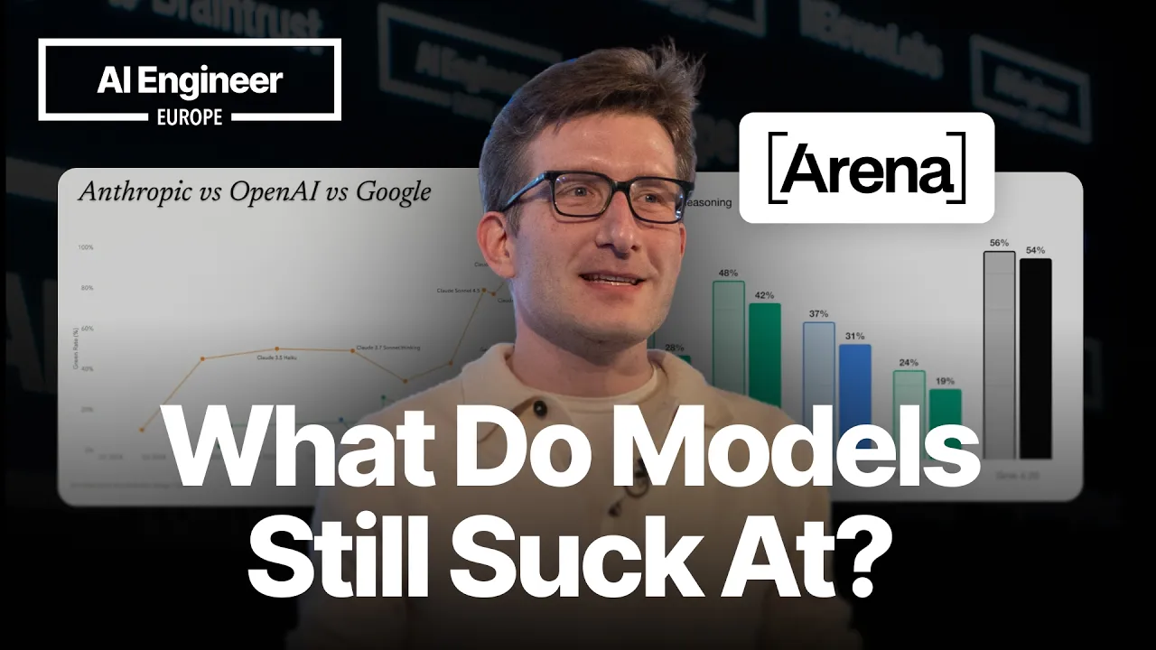 What Do Models Still Suck At? - Peter Gostev, Arena.ai, BullshitBench: video thumbnail