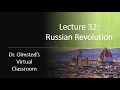 Euro Lecture 32 The Russian Revolution