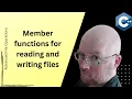 Reading and writing to a text file using member functions get put getline
