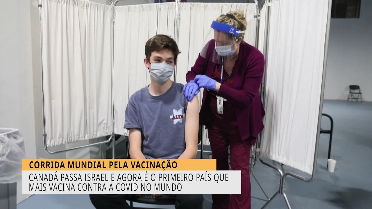 CANADÁ PASSA ISRAEL E AGORA É O PRIMEIRO PAÍS QUE MAIS VACINA CONTRA A COVID NO MUNDO
