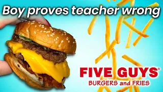 Teacher Study or you ll flip burgers for a living Son Invents Five Guys