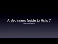 Beginning Rails 7 - Part 7