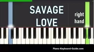 Download Jason Derulo Savage Love Right Hand Slow and Easy Piano Tutorial MP3