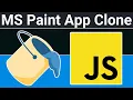 Build a MS Paint Clone Graphics Image Editor in Browser Using Canvas API in HTML Javascript