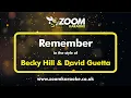 Becky Hill & David Guetta - Remember - Karaoke Version from Zoom Karaoke