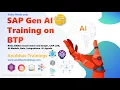 SAP Generative AI Training BTP Generative AI HUB RAG Joule Studio Vector Graph DB AI Bots