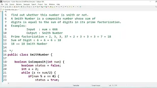 Smith Numbers in Java Smith Number - Java Program