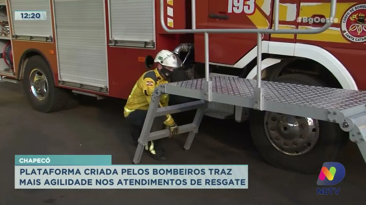 Plataforma criada pelos bombeiros traz mais agilidade nos atendimentos de resgate em Chapecó