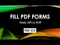 How to Fill PDF Forms in PHP using PDF co Web API