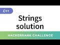 HackerRank Solution Strings in C