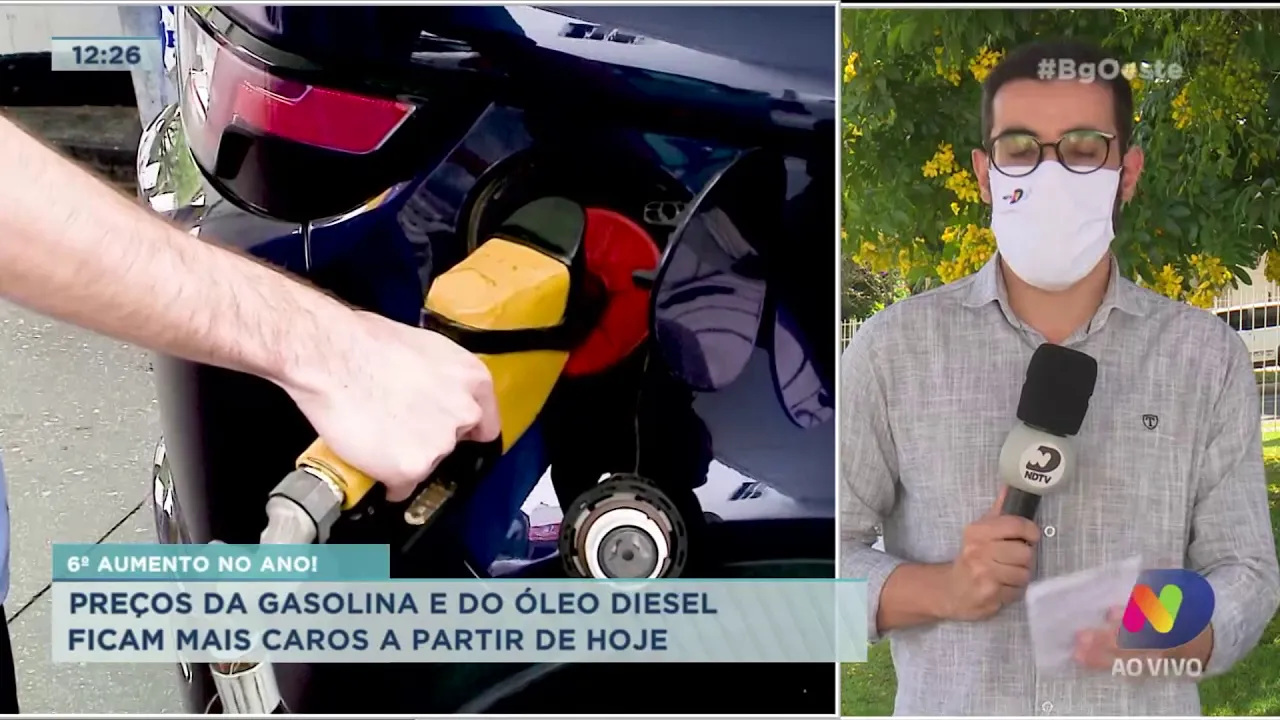 6º aumento em 2021! Preços da gasolina e do diesel ficam mais caros a partir desta terça-feira (09)