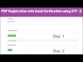 Make PHP Registration With Email Verification Using OTP Method Part 3