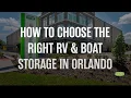 Guide to RV Boat Storage in Orlando FL