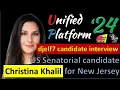 Christina Khalil G NJ Senatorial candidate UP24 interview