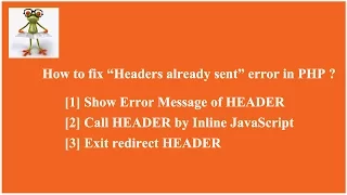 SOLVED How to fix Headers already sent error in PHP