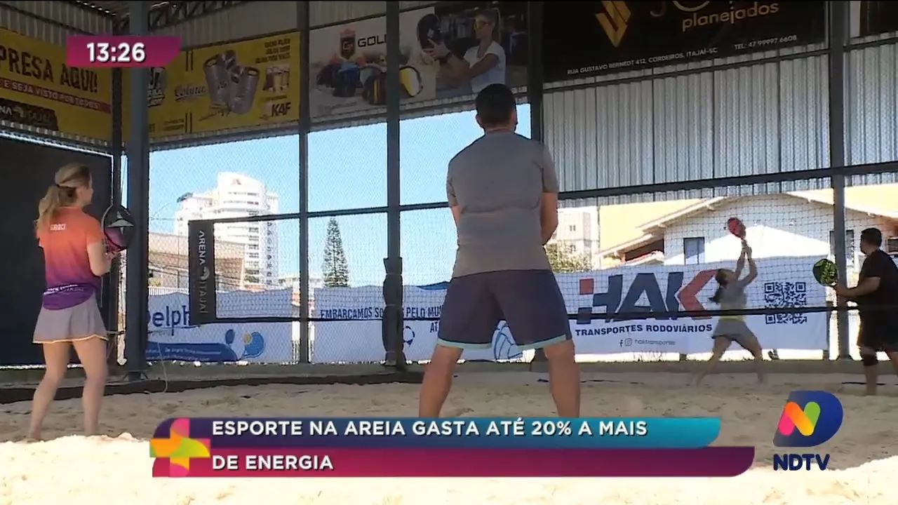 Esporte na areia gasta até 20%a mais de energia