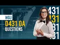 Pass WGU D431 OA - Real-Style Questions with Detailed Answer Explanations