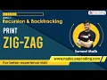 Print Zig-Zag Recursion for Beginners Algorithms in JAVA