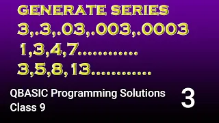 Programming Solutions Part 3 Class 9 Generate Series