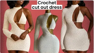 CROCHET TEXTURED CUT OUT DRESS TUTORIAL 