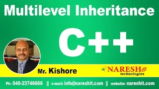 Multilevel Inheritance in C C Tutorial Mr Kishore
