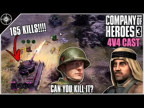 Vet 4 Tiger Ace vs Special Service Battlegroup!!! | 4v4 Monte Cavo | CoH3 Cast 2.0 #131